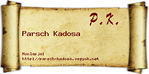 Parsch Kadosa névjegykártya